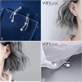 Bông Tai Vành Sao Chổi / Ngôi Sao Xoắn Kiểu Lạ Cá Tính - Khuyên Tai Bạc Ý S925 [TS000071]