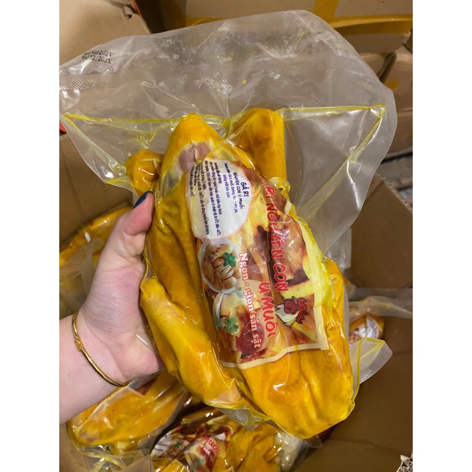 Gà ri ủ muối hoa tiêu nguyên con/gà hun khói dai ngon đậm đà kèm nước chấm/ tiện lợi bữa nhậu, ăn liền, Now ship Hà Nội