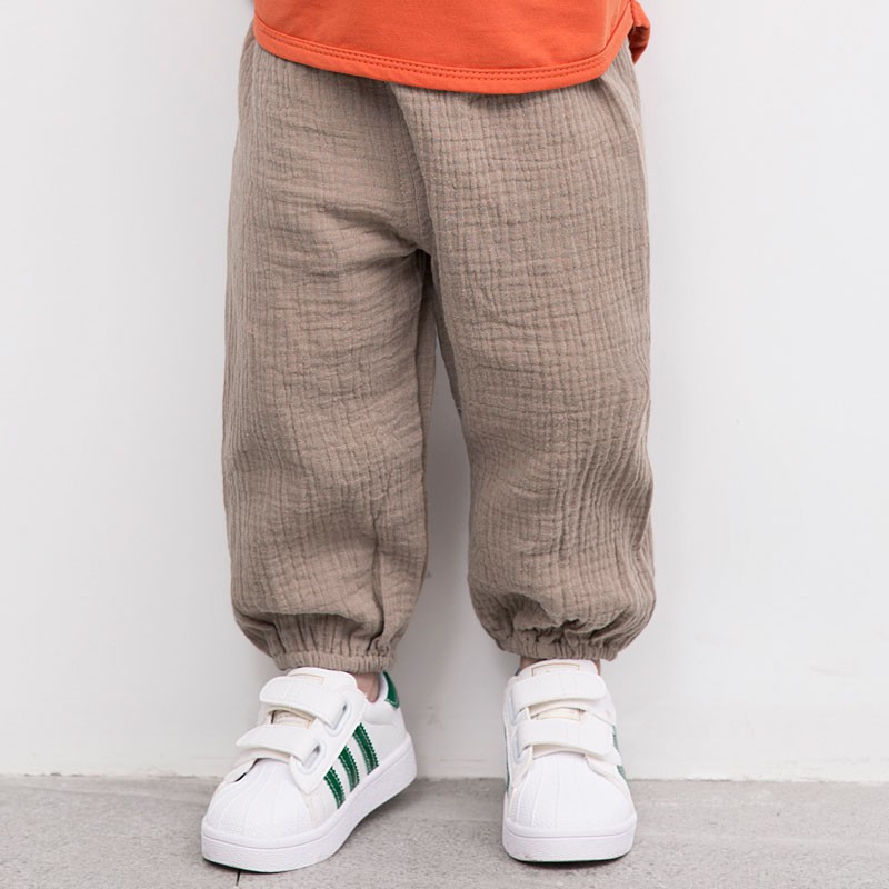 Quần dài cotton màu trơn thời trang dành cho bé