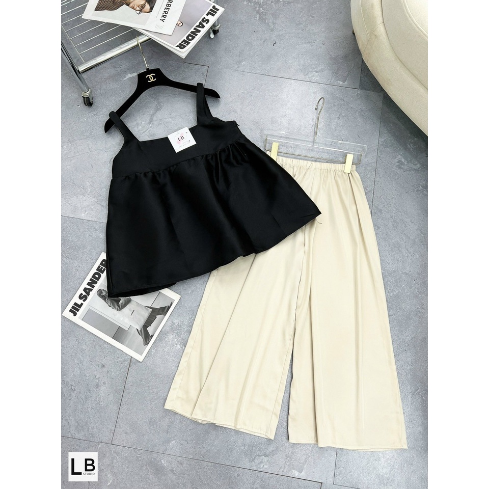 Set áo 2 dây mix quần lụa siêu hot