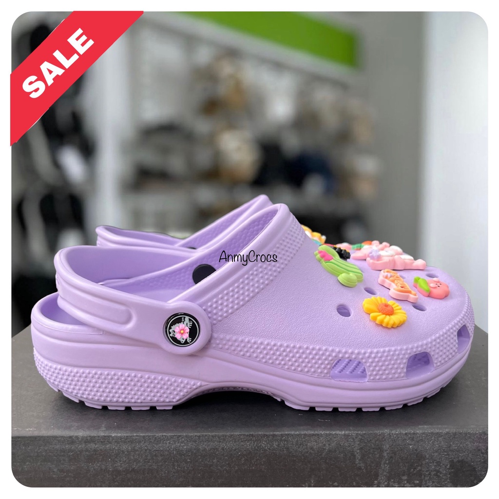Dép sục Classic Clog, Tặng kèm sẵn hình gắn dễ thương