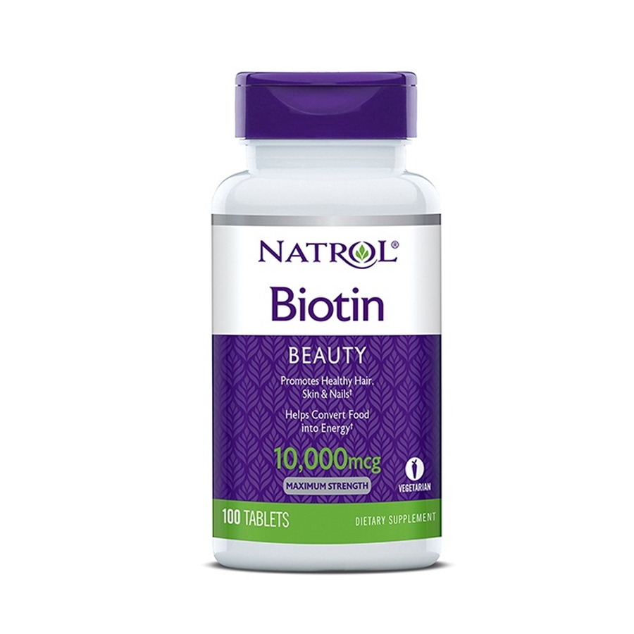Viên Uống Mọc Tóc Natrol Biotin 10000 Mcg Của Mỹ 100 Viên MẪU MỚI