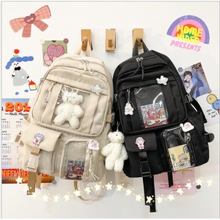 ✴Balo vải Ulzzang, balo trong suốt đi học, đi chơi, du lịch thời trang cho nữ B089