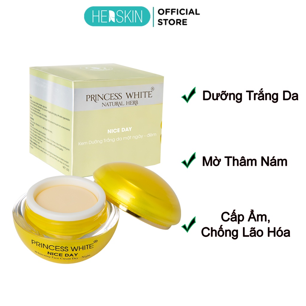 Kem Dưỡng Trắng Da Mặt Nice Day Princess White HerSkin 22gr