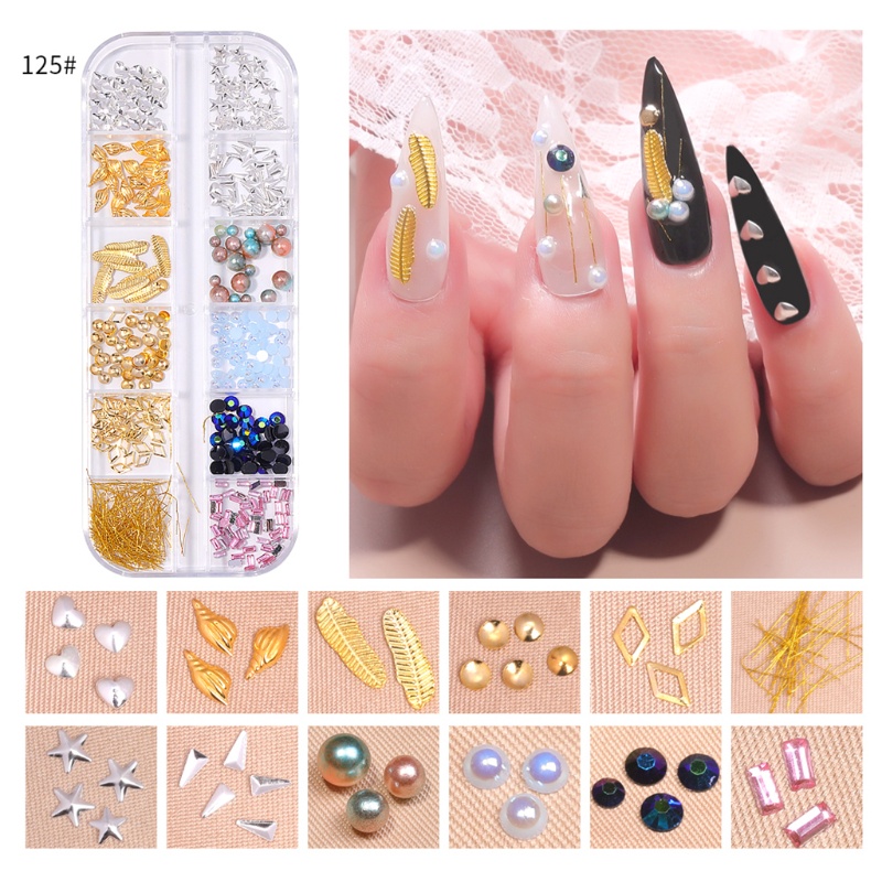 Phụ Kiện Đinh Tán Đính Đá 3D Trang Trí Móng Tay Nghệ Thuật Charms