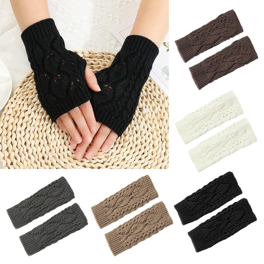 BSUNS Găng Tay Len Hở Ngón Thời Trang Cho Nữ