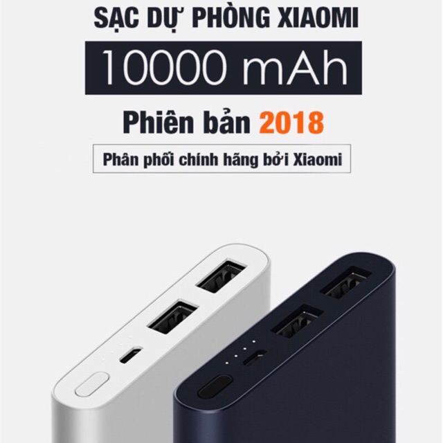 Sạc Dự Phòng Xiaomi Gen 2S 2018 10000mAh - Chính Hãng