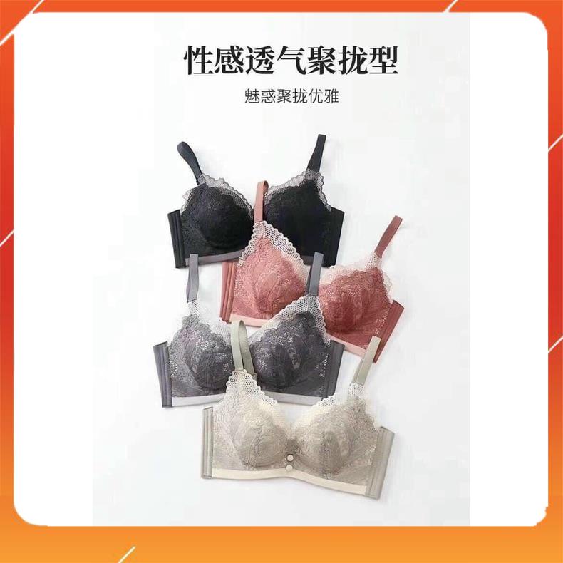 Áo ngực, Áo lót nữ ren cao cấp siêu mềm không gọng nâng ngực cup chéo phối màu sang chảnh, Mã: A0236
