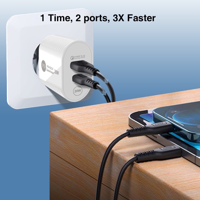 Củ Sạc Nhanh Cổng USB + PD / USB C Cho iPhone iPadHuawei Xiaomi