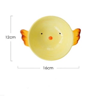 Bát sứ hình con gà cho bé ăn dặm