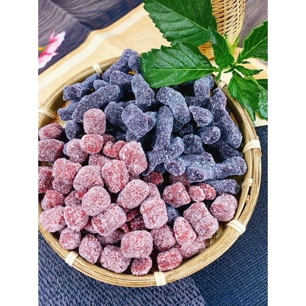 HỦ 400gr Kẹo Dâu Tây Mix Dâu Tằm Đà Lạt