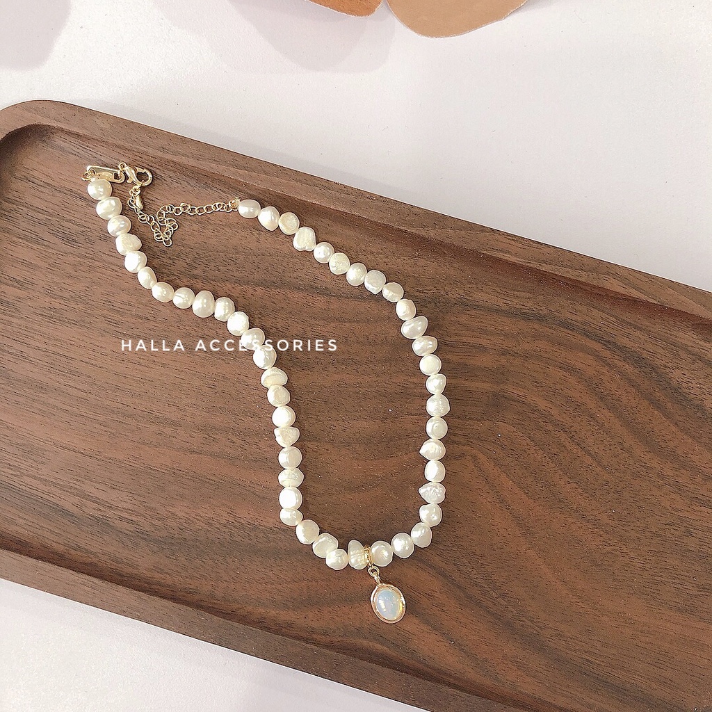 Dây chuyền Vòng cổ Choker Ngọc trai nhân tạo cao cấp nhiều mẫu HALLA DC111 DC112