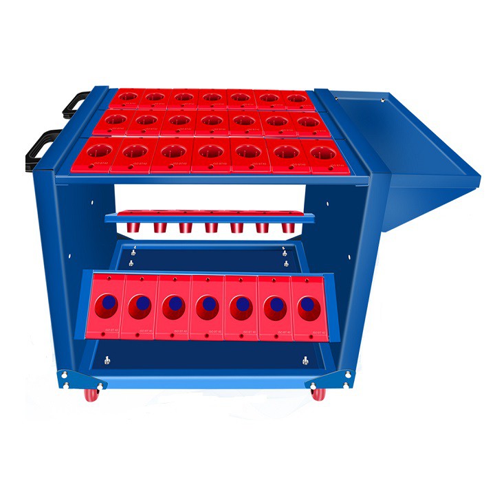 Giá để chuôi dao BT40 có bánh xe, xe để chuôi dao BT40, kệ để chuôi dao BT40 có bánh xe