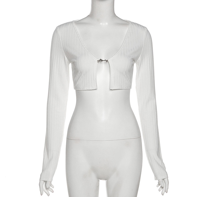 Áo Croptop Tay Dài Thiết Kế Quyến Rũ Cho Phái Nữ