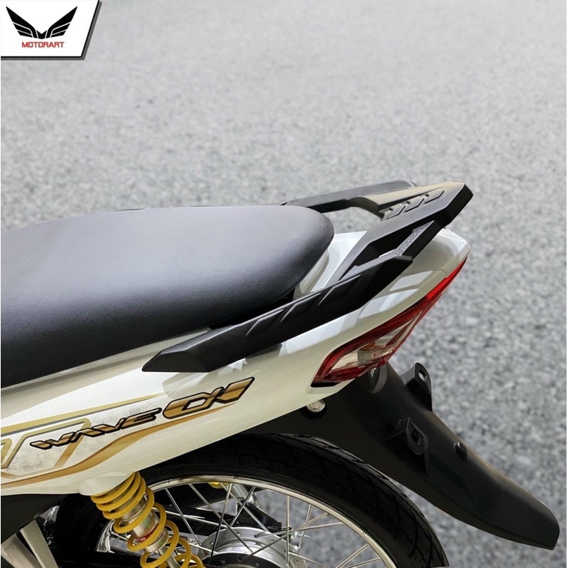 Cảng Sau  Xe Wave@ 2017/BLADE/RSX Fi/ Hàng Chính Hãng MOTORART Nhôm Đúc Đen Mờ