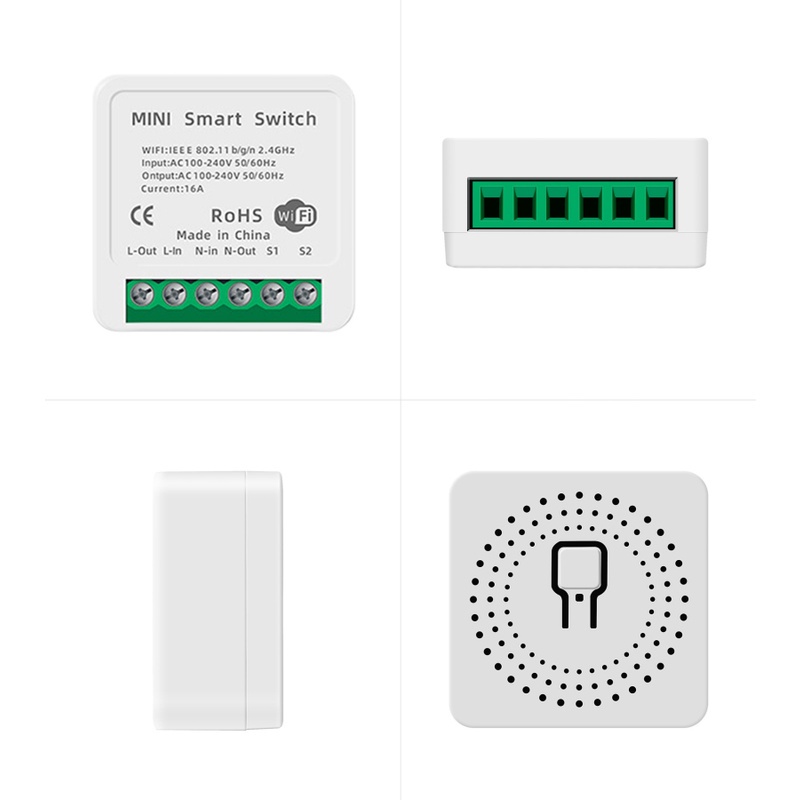 HOME 16A MINI Wifi Smart Switch Timer Wireless Switches Smart Home Automation Compatible with Tuya Alexa Google Home HOME