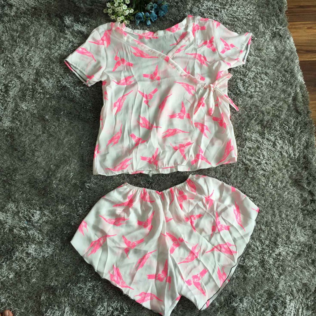 Đồ ngủ kimono vải bông lụa mát lạnh free size | BigBuy360 - bigbuy360.vn