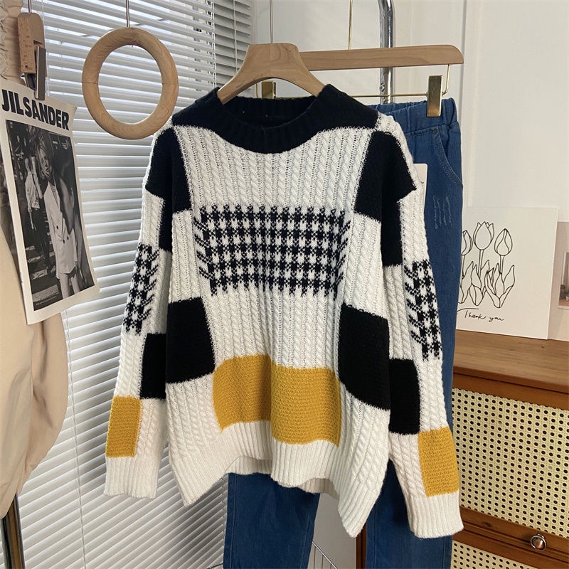 Áo Sweater Dệt Kim Thiết Kế Mới Thời Trang Mùa Thu Đông Theo Phong Cách Hàn Quốc Cho Nữ