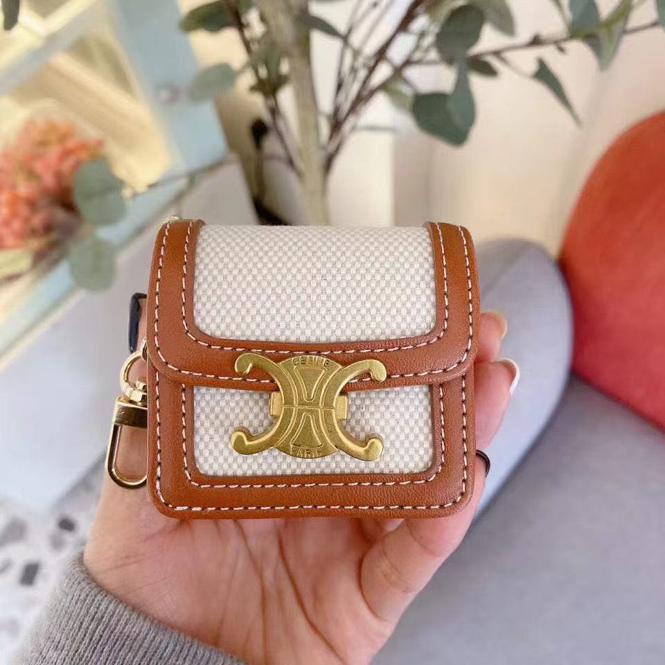 Vỏ bảo vệ hộp sạc tai nghe airpods 1 2 pro 3 pro bluetooth không dây hình túi xách