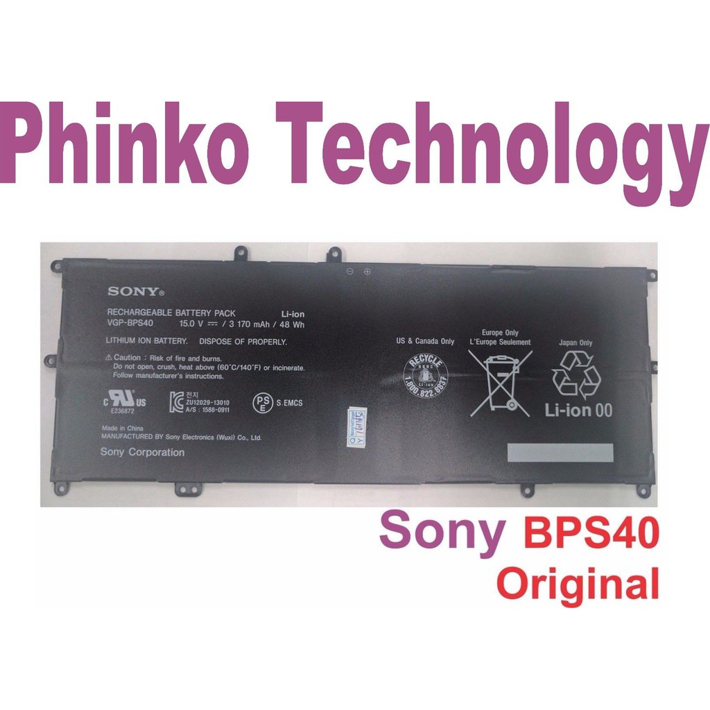 Pin Laptop Sony BPS40 - Sony Vaio Flip SVF 15A SVF15N17CXB SVF15N18PXB SVF15N28PXB - HÀNG NHẬP KHẨU