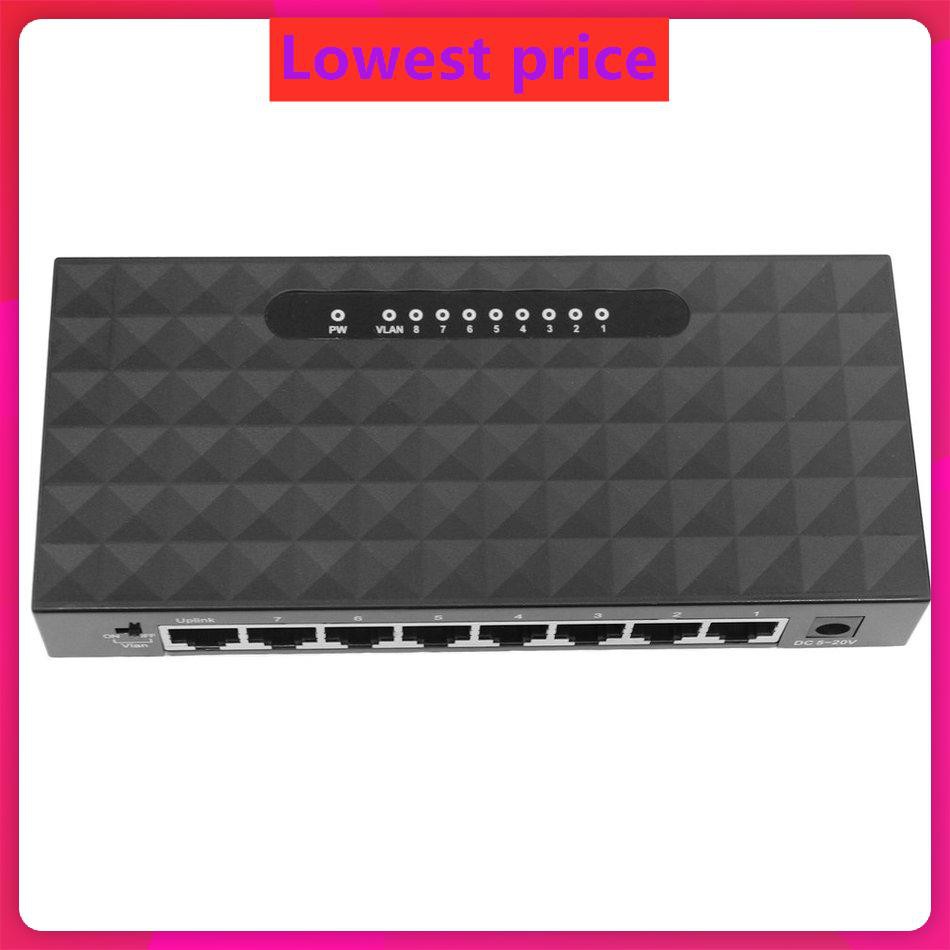 8-Port Hubs 1000Mbps Gigabit Ethernet Desktop Switch Fast Network