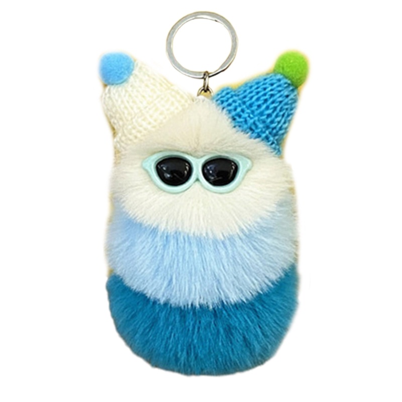 Móc Khóa Thỏ Bông Xù Mini Dễ Thương
