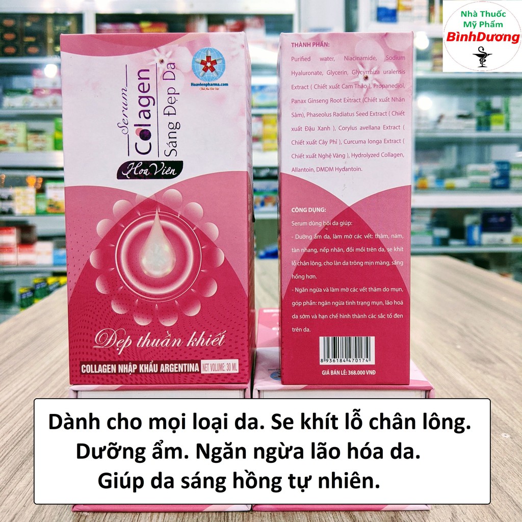 Serum Collagen nhập khẩu từ Argentina - Serum Collagen Sáng Đẹp Da Hoa Viên 30ml  – FreeShip