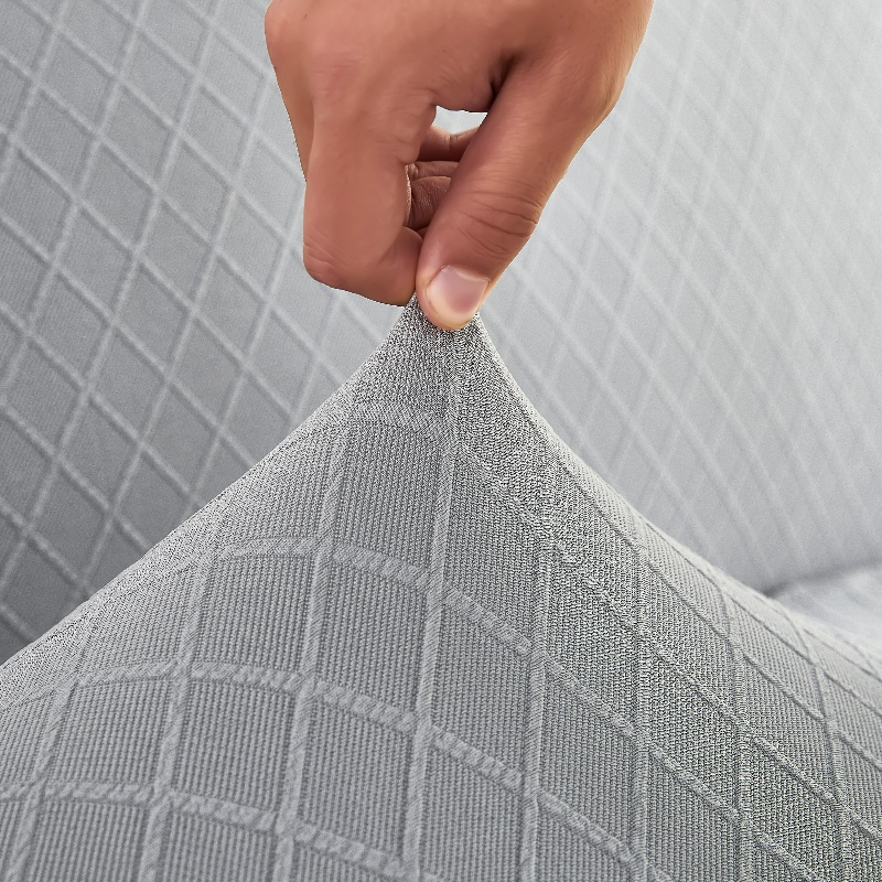 Vỏ Bọc Ghế Sofa Không Tay Vịn Co Giãn Họa Tiết Kẻ Sọc Có Thể Gập Lại