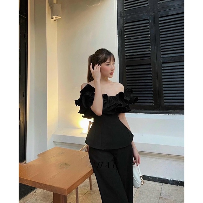 ÁO PEPLUM BẸT VAI BÈO DẬP