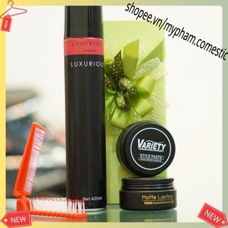 COMBO sáp vuốt tóc nam Variety + tặng lược