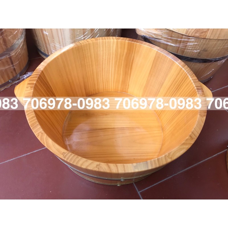 Chậu gỗ ngâm chân +tặng thảo dược