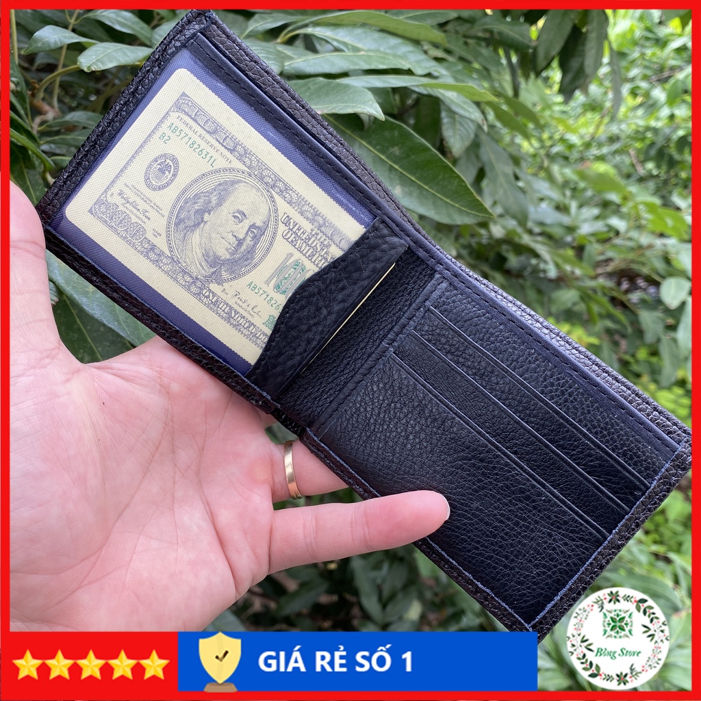 Ví nam mini da bò cao cấp ví da nam mini nhiều ngăn tiện lợi bóp đựng tiền VMN001