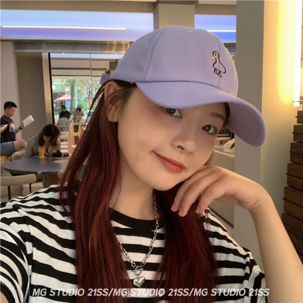 Nón bóng chày MG STUDIO thêu hình ngỗng hoạt hình thời trang