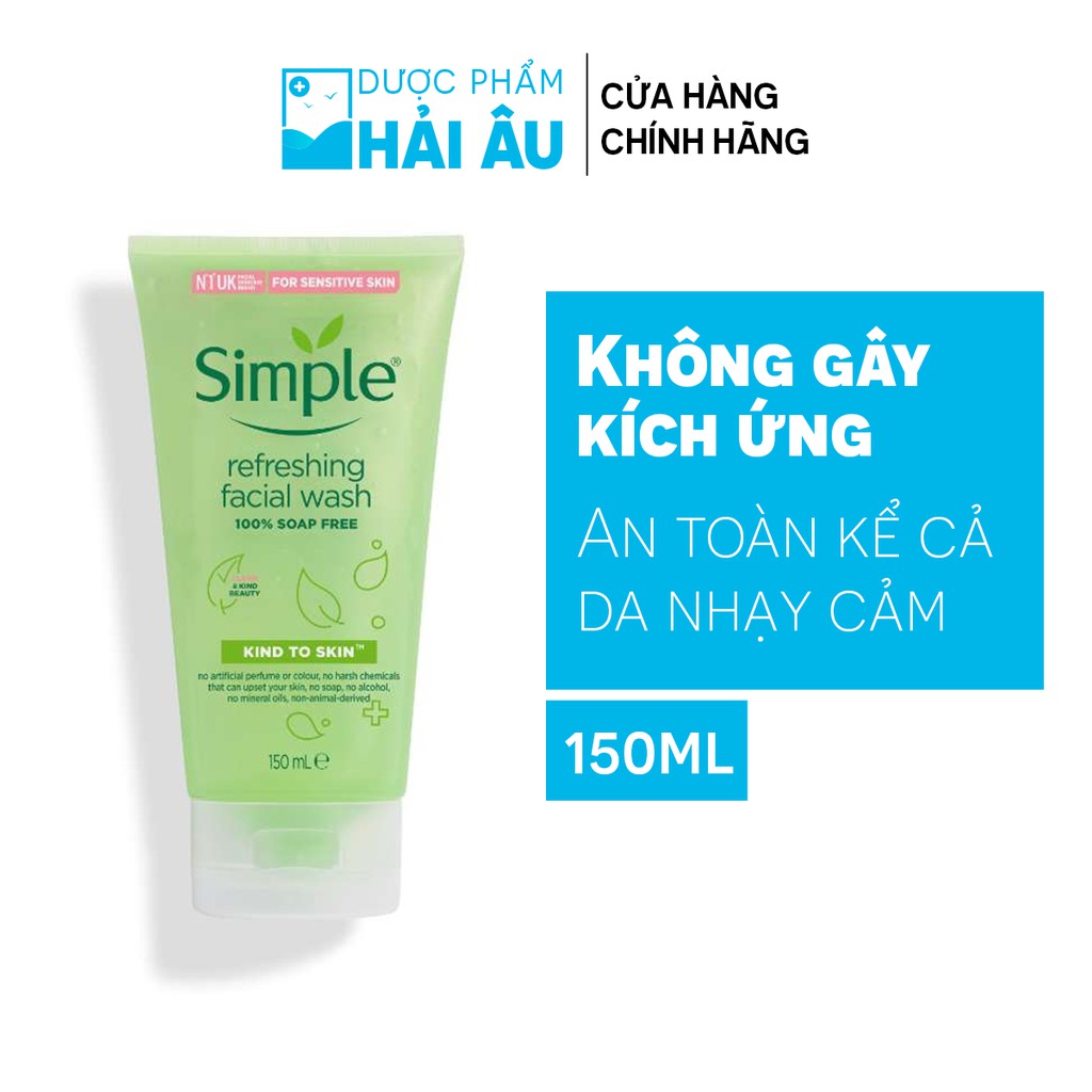 Sữa rửa mặt Simple Refreshing Facial Wash 150ml - huytv2010