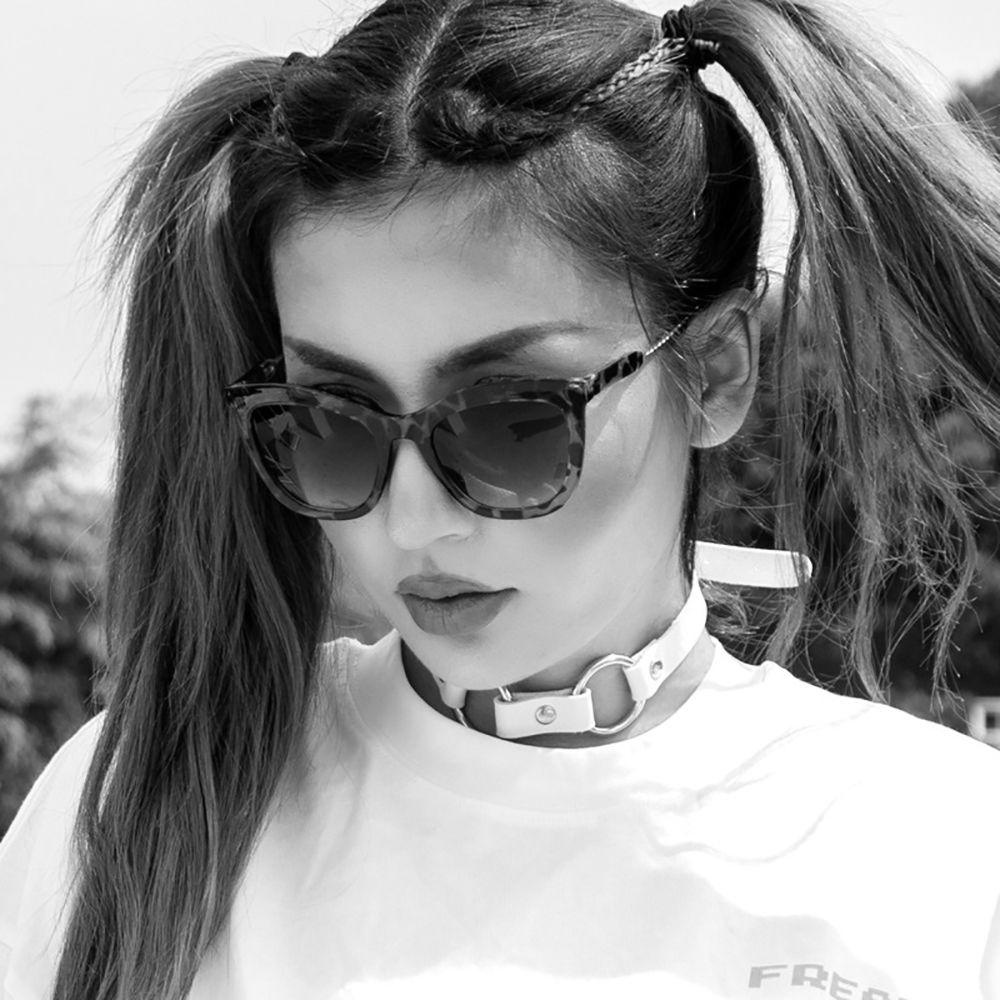 IVORY Kính Mát Hình Mắt Mèo Gọng Kim Loại Chống Bức Xạ Thời Trang Cho Nam Và Nữ