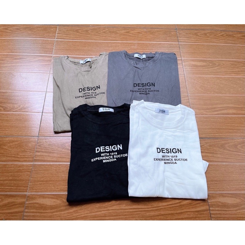 Áo thun chữ DESIGN - 3158 phông unisex