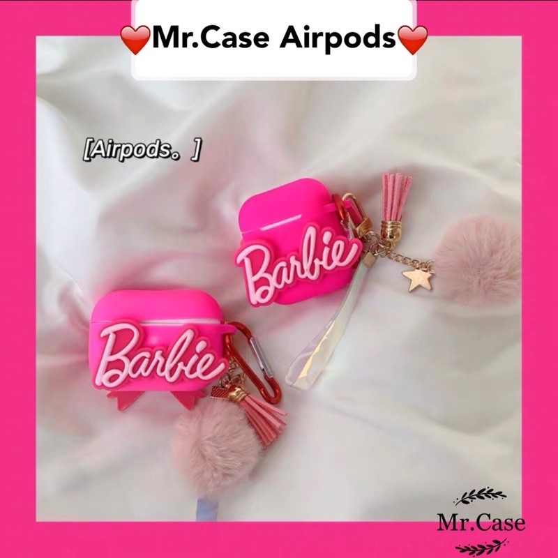 Combo ốp iphone và case Airpods 1/2 Pro Vỏ Ốp Đựng Tai Nghe Barbie Hồng Bánh Bèo Dễ Thương