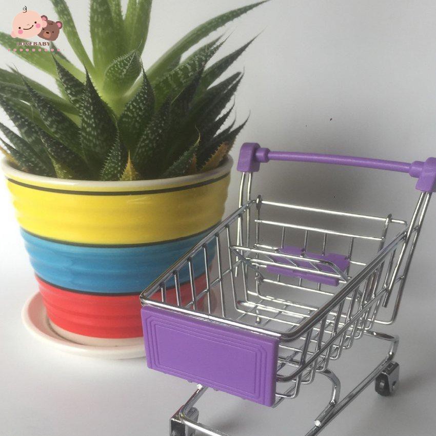 Xe Đẩy Siêu Thị Mini Bằng Kim Loại Sáng Tạo Cho Bé