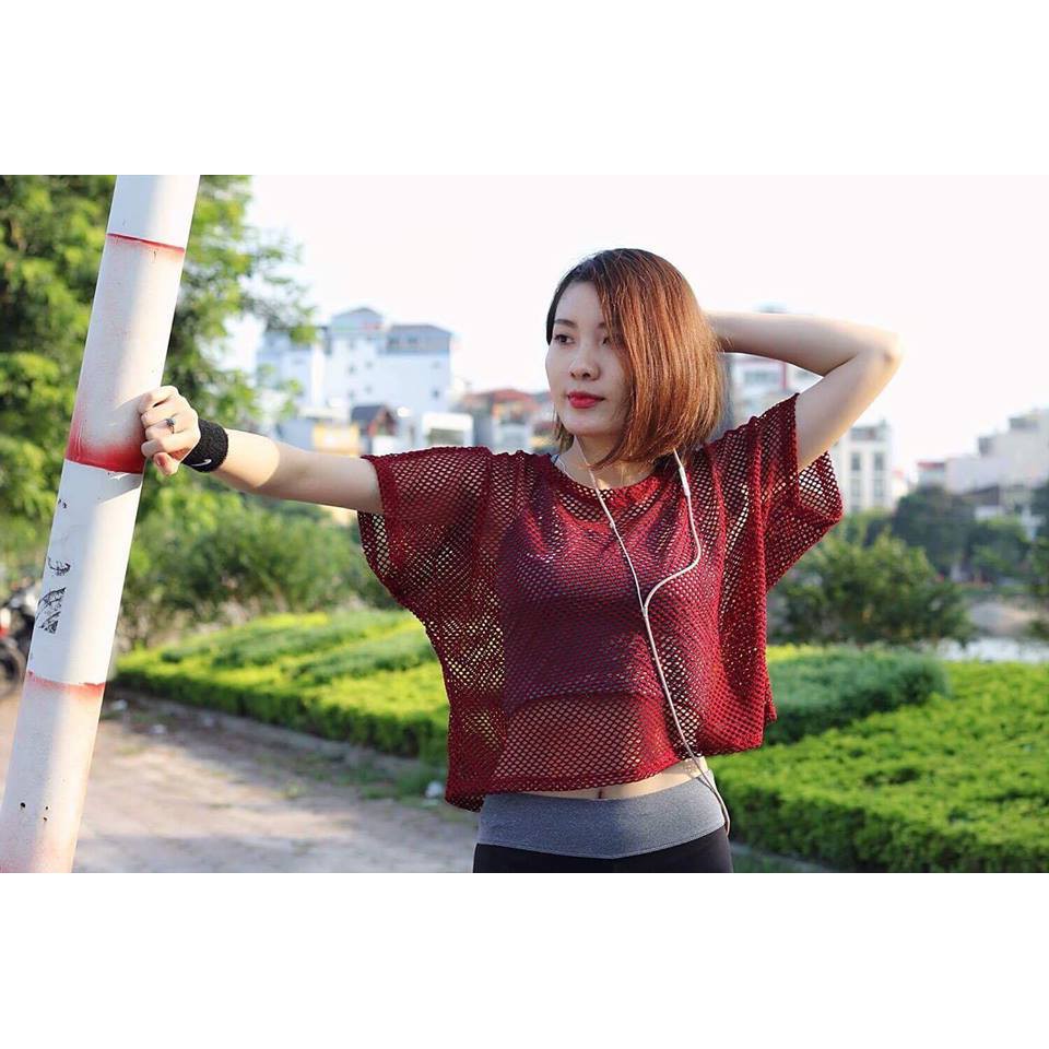 Nơi mua áo phông lưới tập gym, yoga cho nữ size lớn giá rẻ