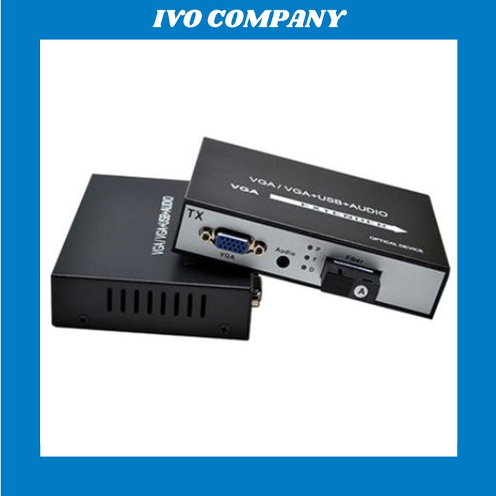 Cặp Converter Chuyển Đổi VGA Sang Cáp Quang 1080P