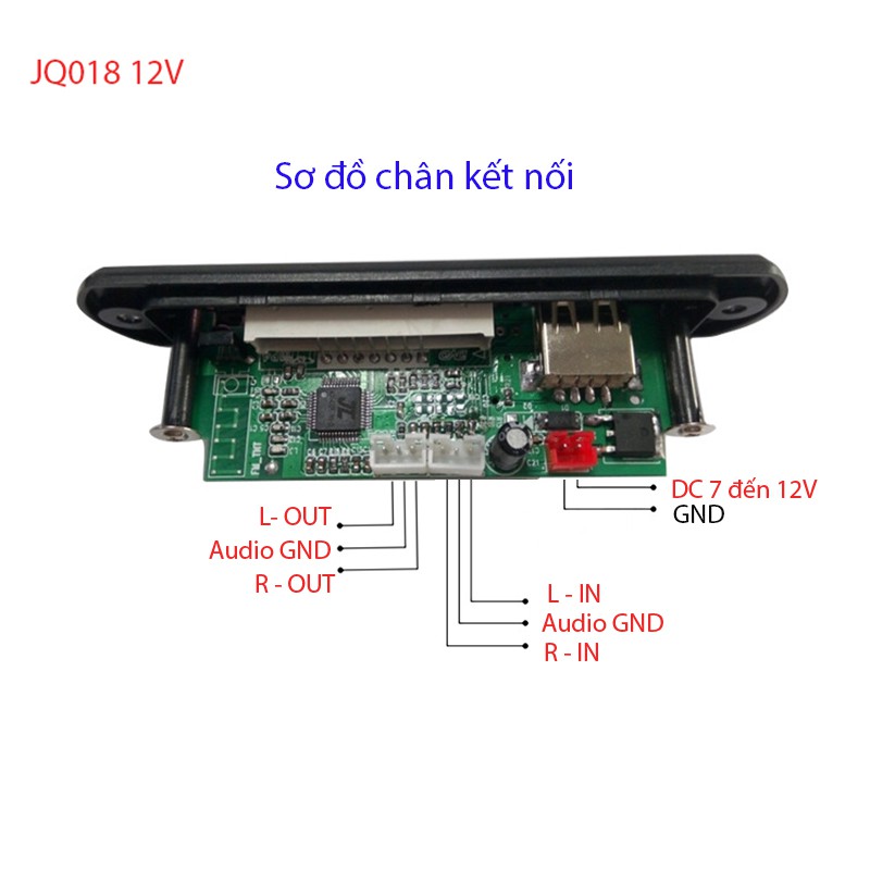 Module mạch giải mã MP3 Bluetooth v5.0 có màn hình hiển thị, remote