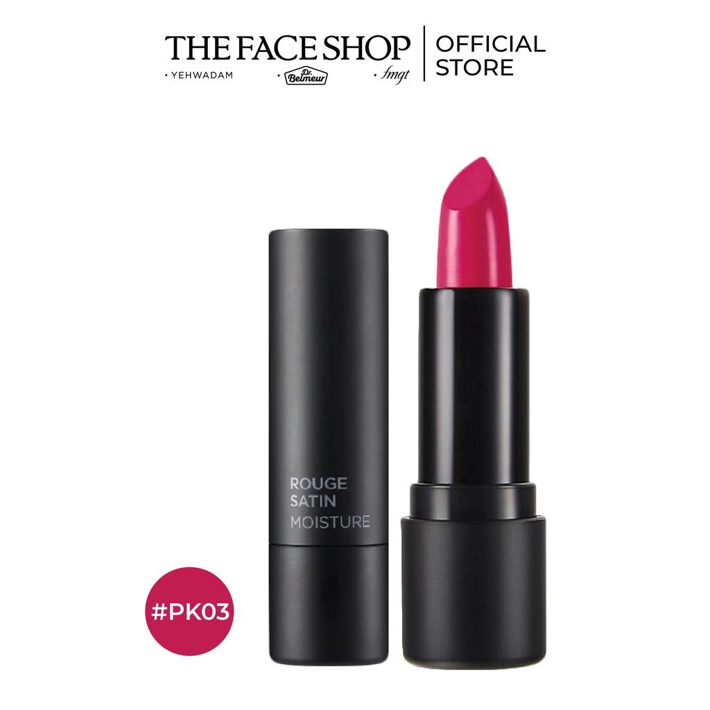 [Mã COSTFS205 -8% đơn 250K] Son Môi Trang Điểm TheFaceShop Rouge Satin Moisture 3.6g