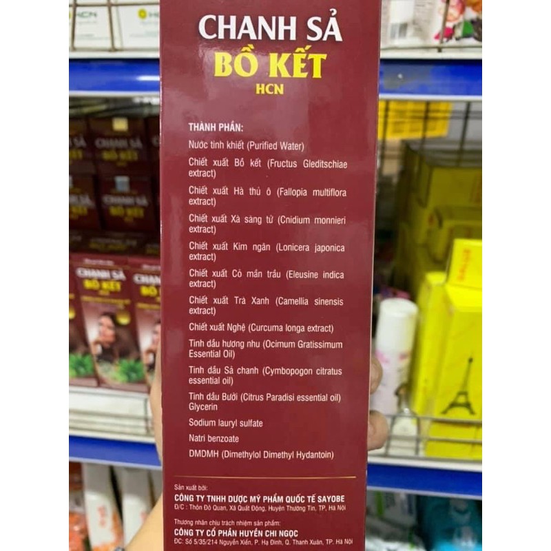 dầu gội sả chanh Bồ kết