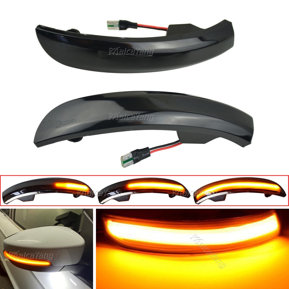 Set 2 Đèn LED Nhấp Nháy Báo Rẽ Gắn Gương Chiếu Hậu Cho Ford Kuga Ecosport 2013-2019