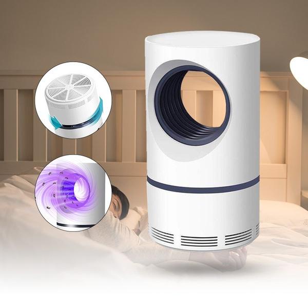 Đèn bắt muỗi điện quang thông minh - Máy bắt muỗi và diệt côn trùng quang điện tử tháp tròn DGS kiêm đèn ngủ