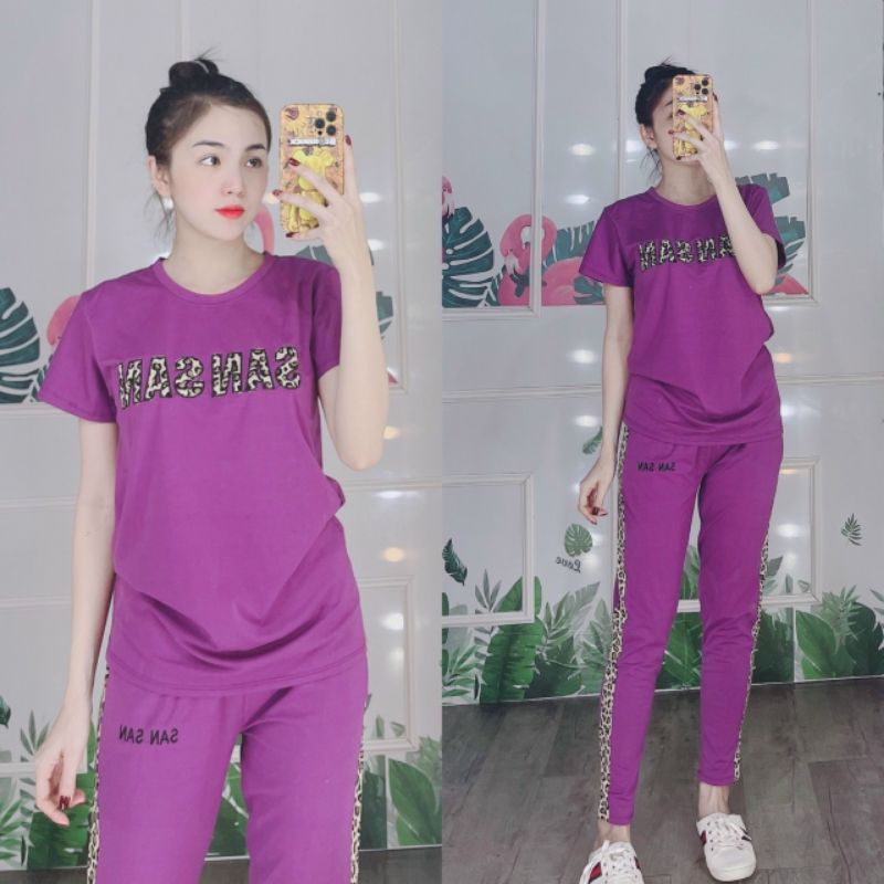 Đồ bộ nữ thun cotton 4 chiều có size từ 40-70kg | BigBuy360 - bigbuy360.vn