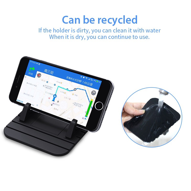 Giá đỡ điện thoại bằng cao su chống trượt trên xe hơi cho iPhone Samsung Xiaomi Huawei GPS