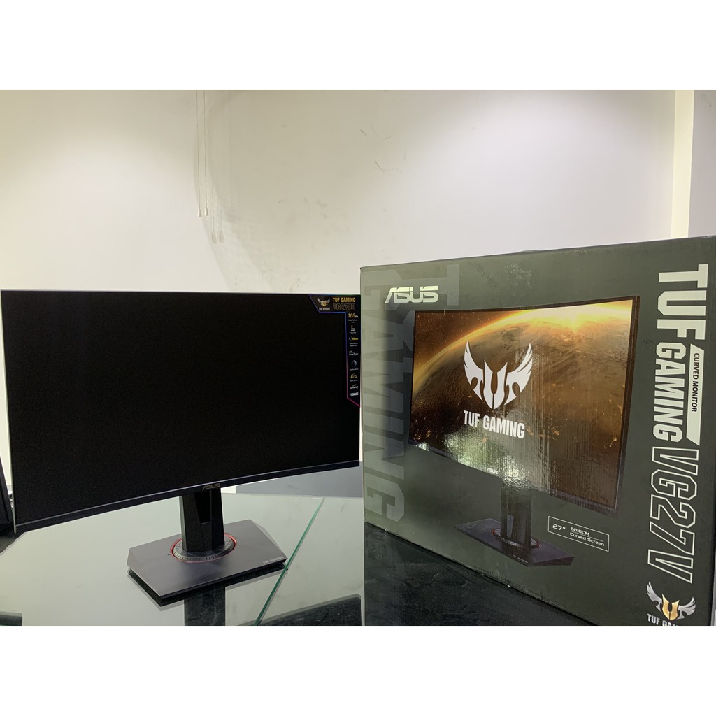 Màn hình ASUS TUF Gaming VG27VQ (27 inch/FHD/VA/400cd/m²/HDMI+DP+Dual-link DVI-D/165Hz/FreeSync/1ms/Cong) | BigBuy360 - bigbuy360.vn