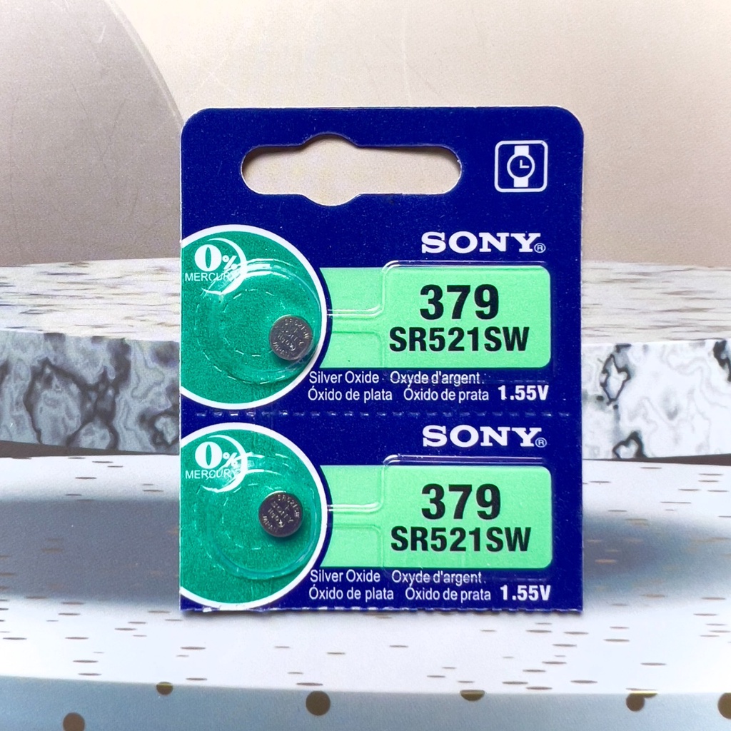 Vỉ 5 Viên Pin SR521SW / 379 Sony Nhật Bản Cho Đồng Hồ Đeo Tay