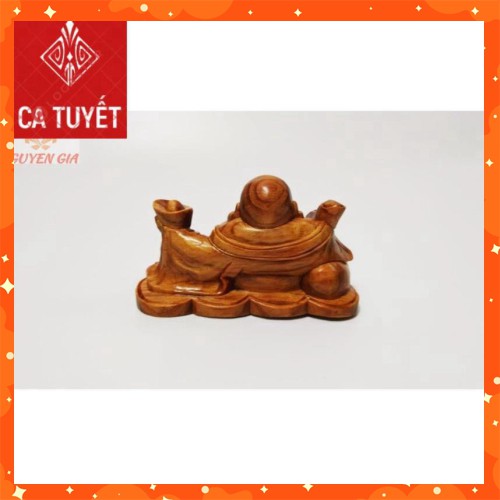 [Đồ Thờ Cúng] Tượng Phật Di Lặc Cầm Gậy Như Ý bằng gỗ huyết long (huyết rồng) để bàn làm việc ô tô